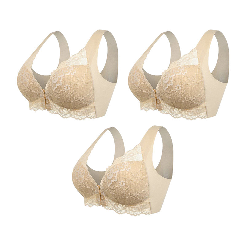 Livia - Pacco da 3 Reggiseni Senza Fili Modellanti con Chiusura Frontale