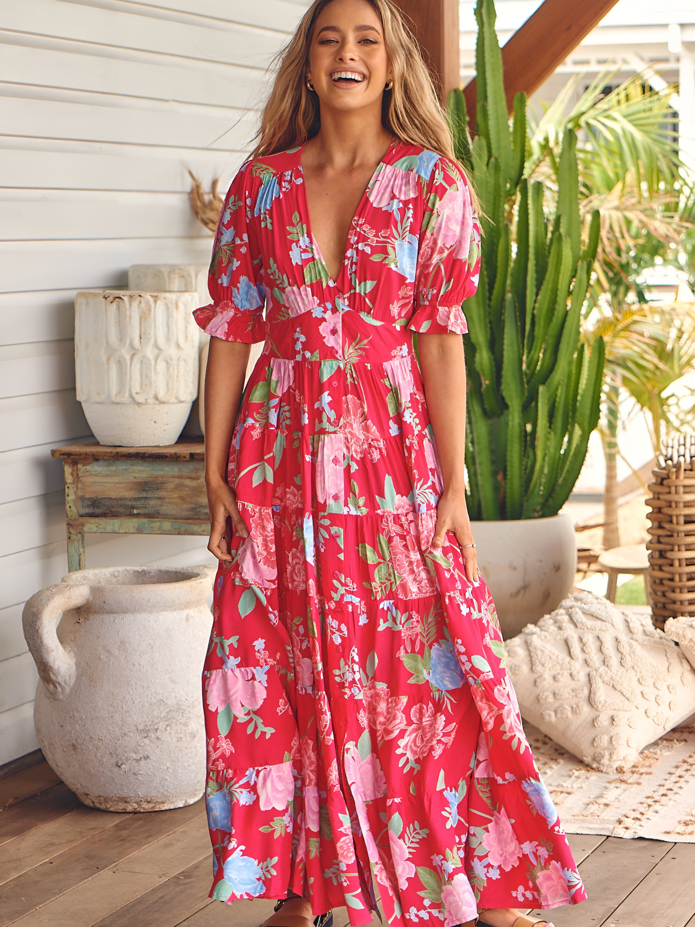 Annabel™ | Elegante Vestito con Stampa Floreale