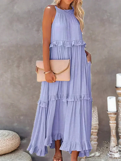 Sarah | Abito Maxi con Volant Halter (Quasi Esaurito)