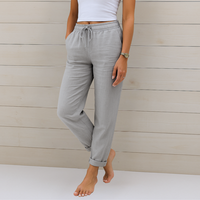 Maya | Pantaloni stretch in lino traspirante premium