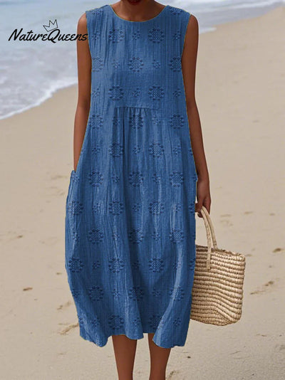 Élodie | Abito Ricamato Senza Maniche