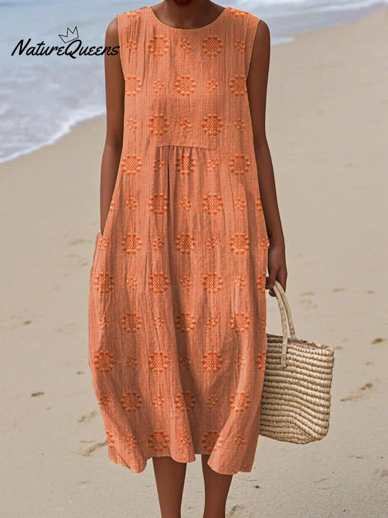 Élodie | Abito Ricamato Senza Maniche