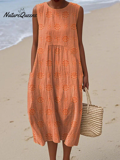 Élodie | Abito Ricamato Senza Maniche