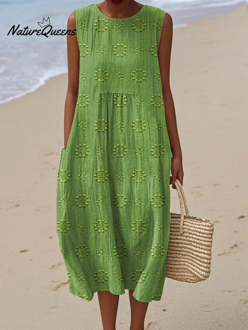 Élodie | Abito Ricamato Senza Maniche