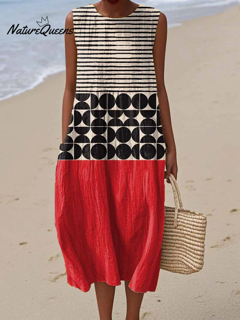 Yara | Sunset Geometric Dress