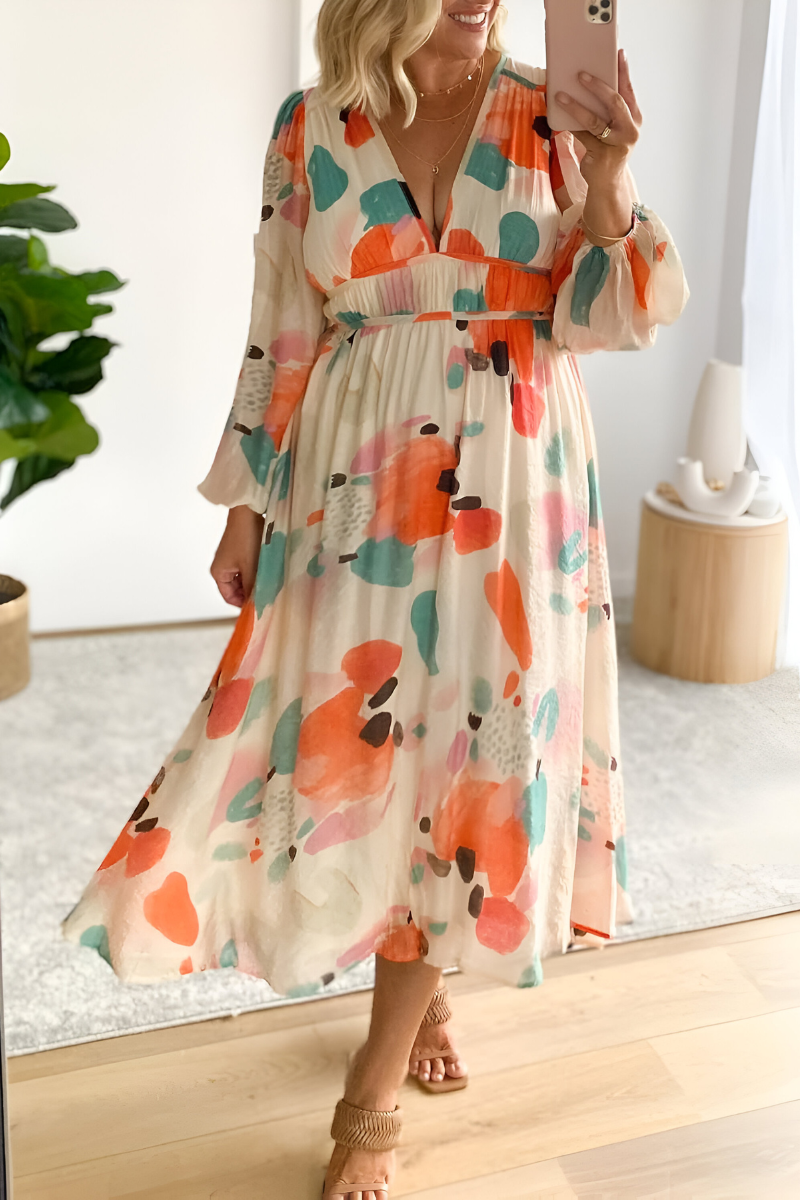 Loes™ | Abito Colorato che Copre la Pancia