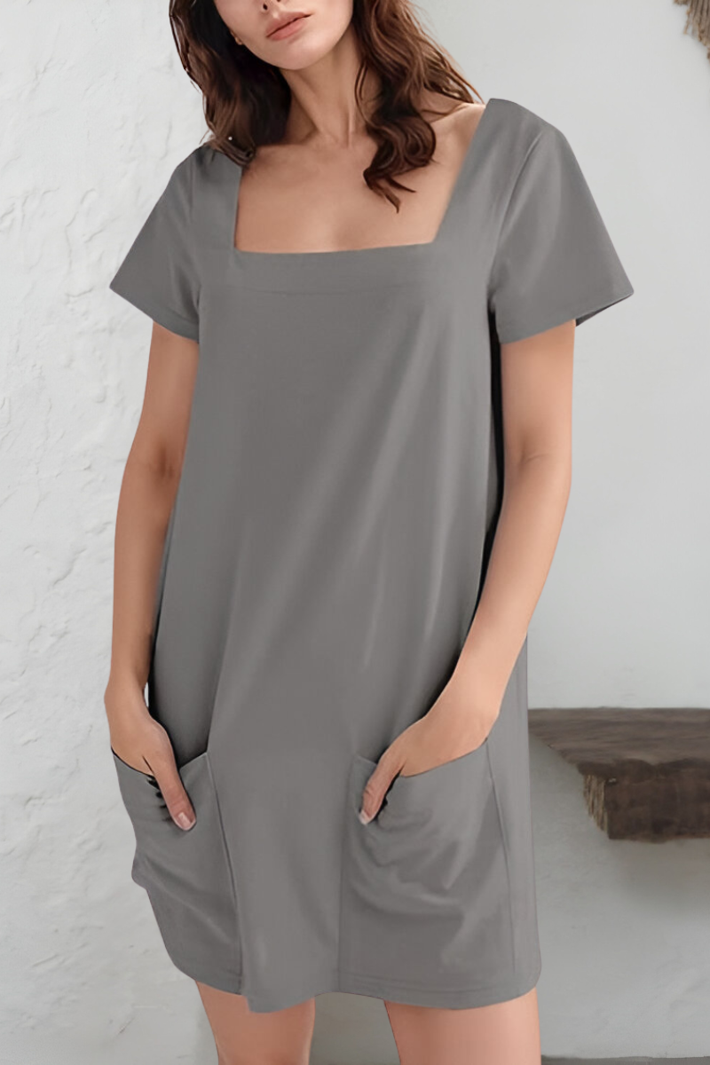 Léonie™ | Vestito Casual con Tasche Charm