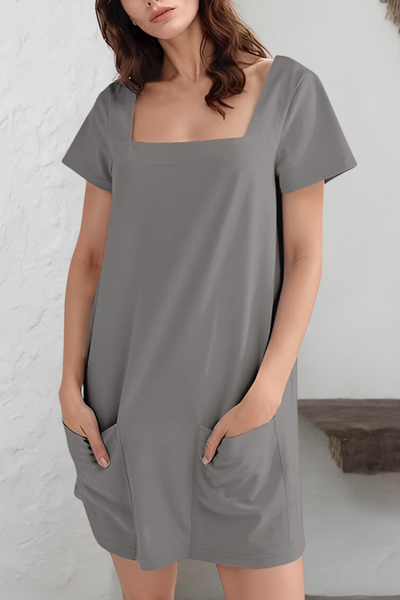 Léonie™ | Vestito Casual con Tasche Charm