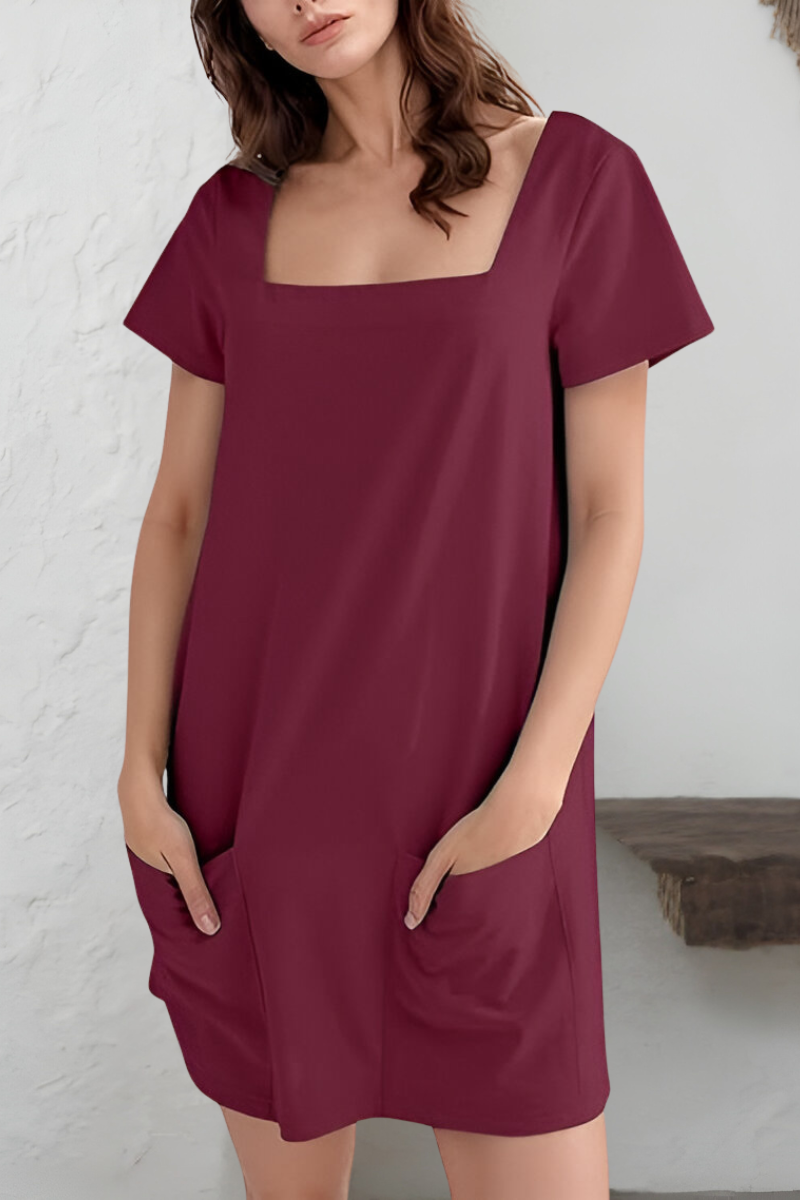 Léonie™ | Vestito Casual con Tasche Charm