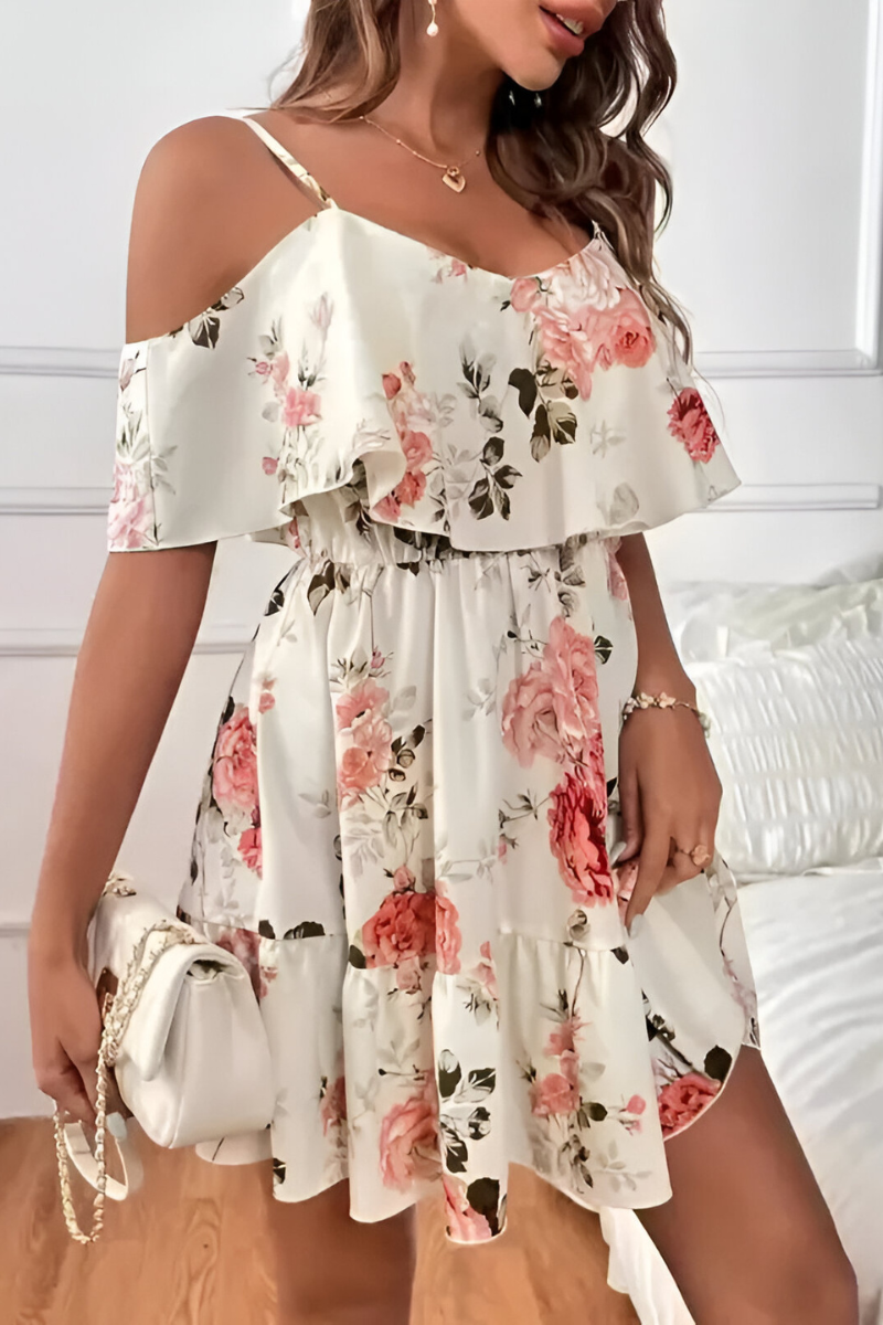 Mila™ | Abito estivo off-shoulder con stampa floreale
