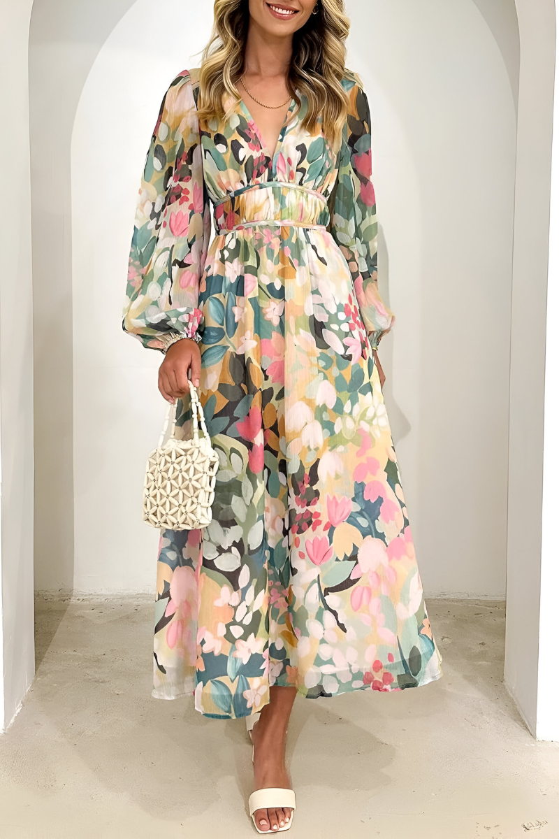 Loes™ | Abito Colorato che Copre la Pancia