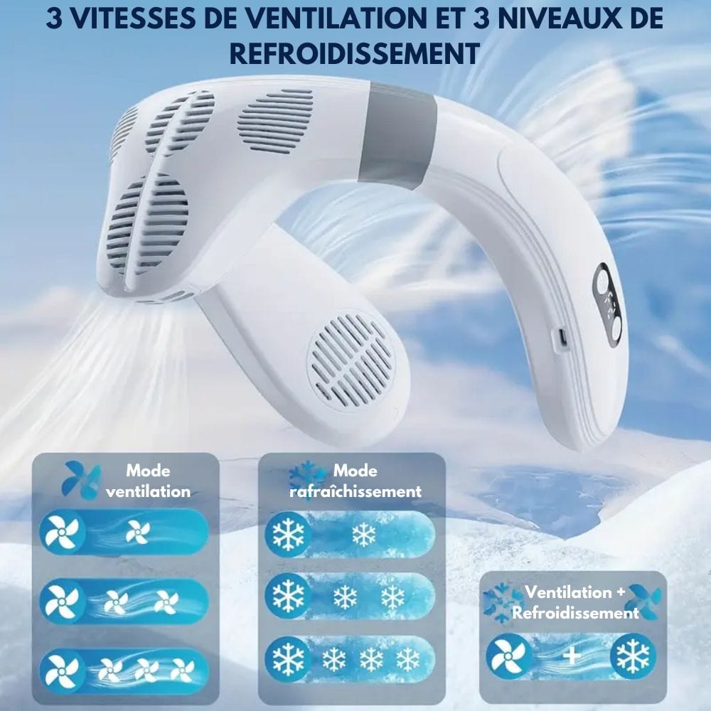 Ventilatore da collo con raffreddamento a semiconduttore