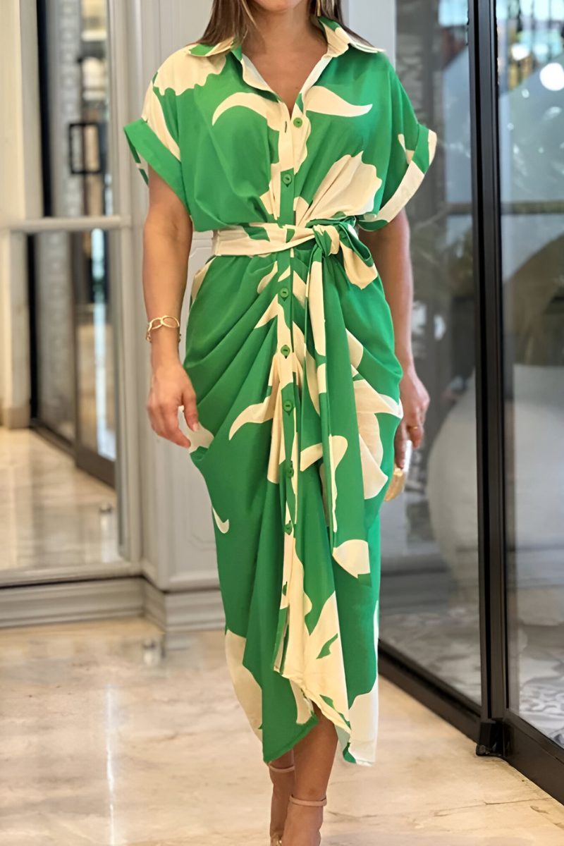 Ameena™ | Abito a Fiori con Cintura