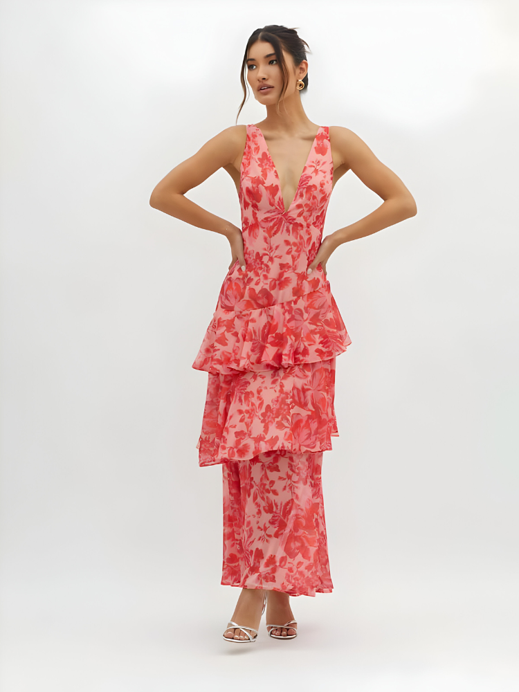 Heleen™ | Maxi Abito con Spalline e Volant