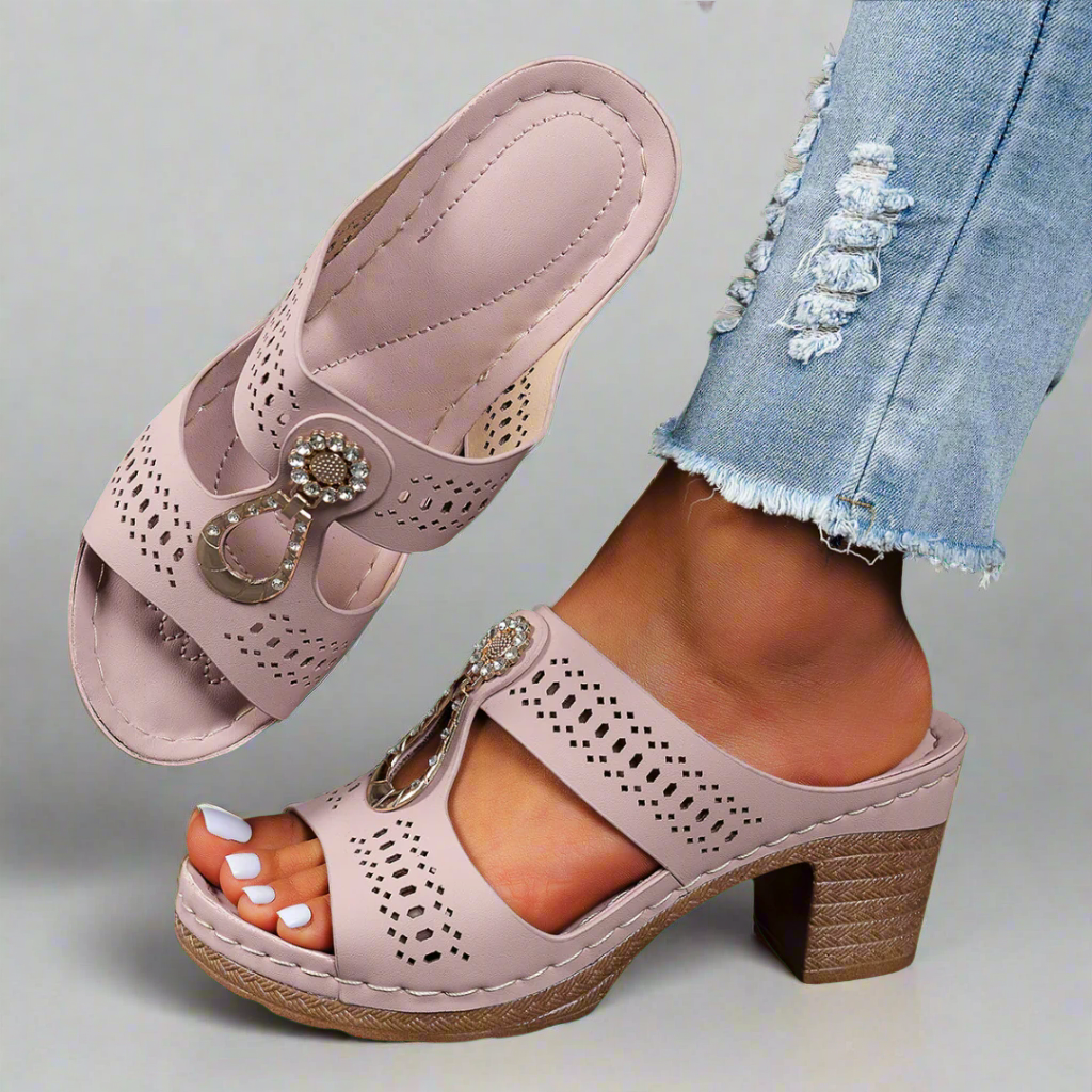 Frederika™ | Sandali Ortopedici con Comfort Strass