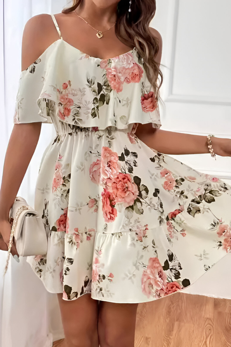 Mila™ | Abito estivo off-shoulder con stampa floreale