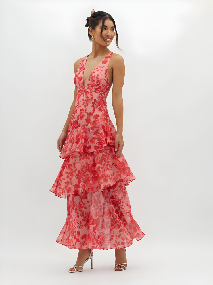 Heleen™ | Maxi Abito con Spalline e Volant