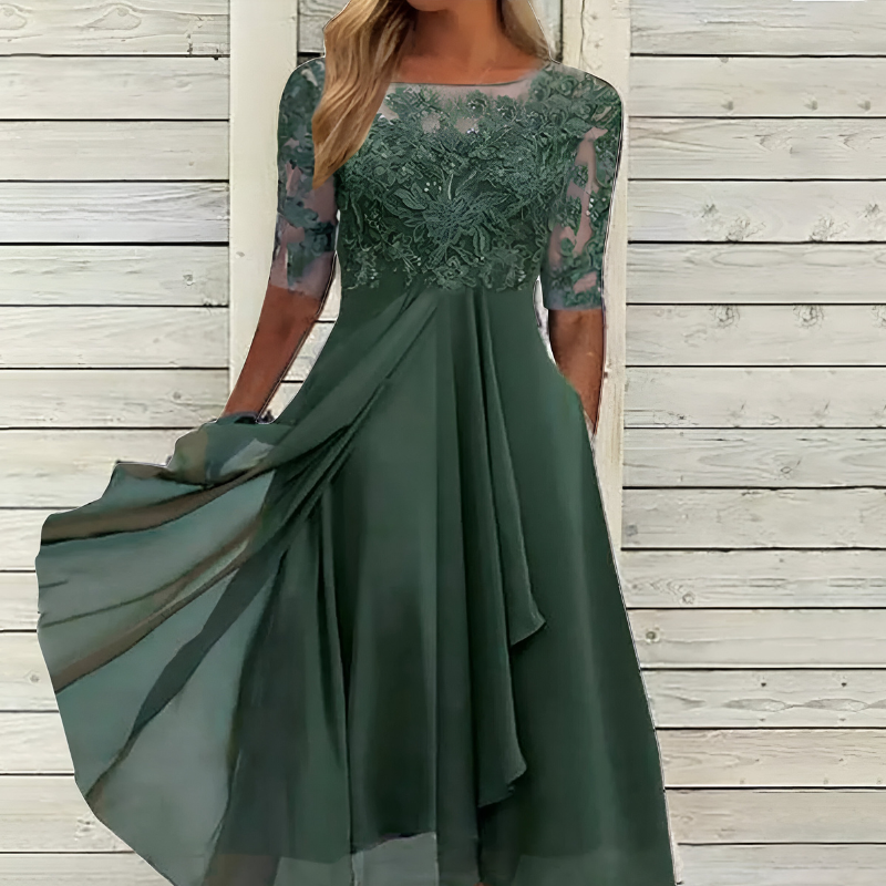 Gaite™ | Abito elegante con pizzo