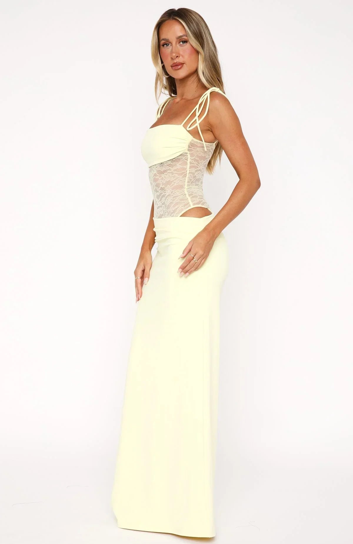 Kalina™ | Maxi Abito con Dettagli in Mesh Eleganti