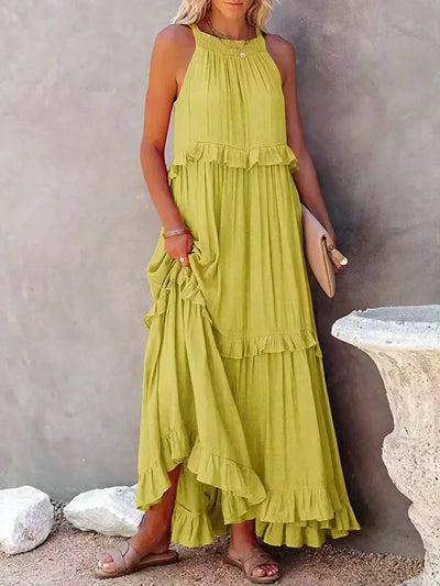 Sarah | Abito Maxi con Volant Halter (Quasi Esaurito)
