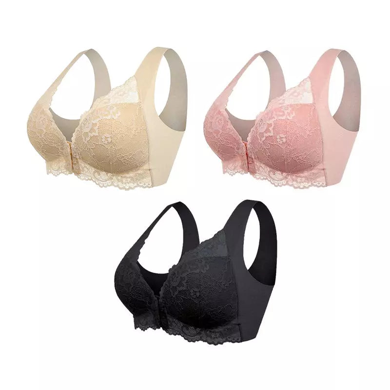 Livia - Pacco da 3 Reggiseni Senza Fili Modellanti con Chiusura Frontale