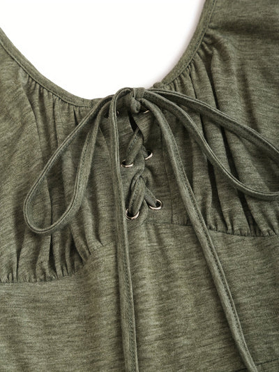 Jade™ | Abito casual con chiusura a fiocco e scollo rotondo