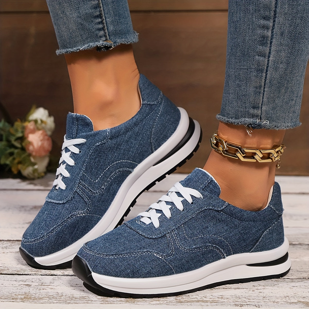 Izzy™ | Sneakers Ortopediche in Denim