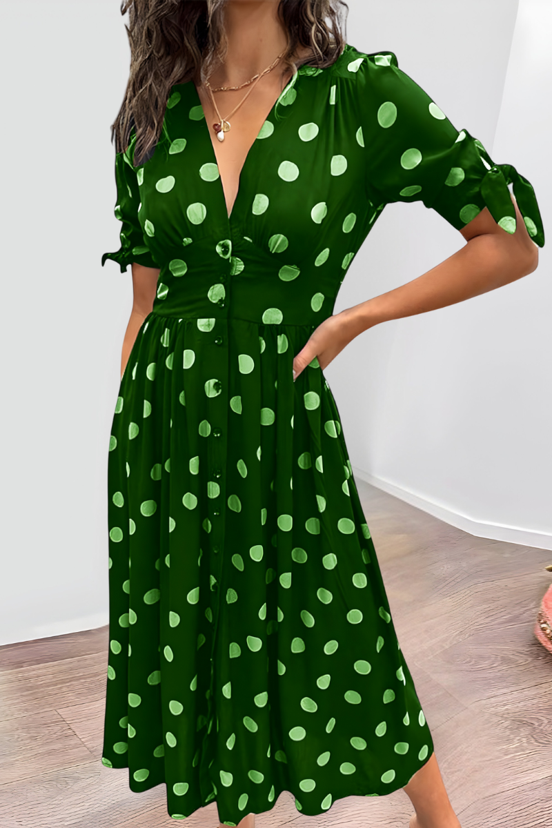 Amber™ | Elegante Vestito a Pois