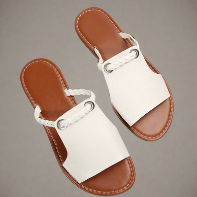 Katelina | Sandali piatti fatti a mano realizzati con materiali di alta qualità