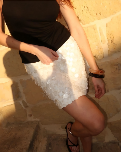 Yootha™ | Gonna con Decorazioni in Perle