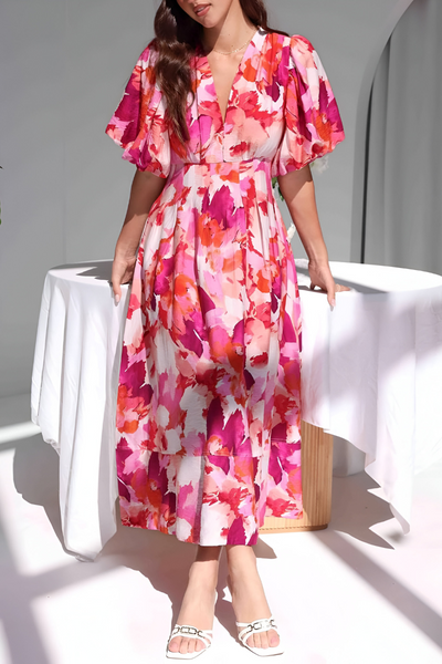 Loes™ | Abito Colorato che Copre la Pancia