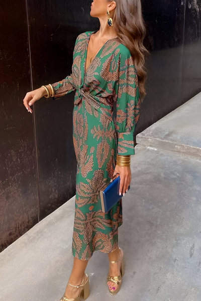 Carice™ | Abito Maxi di Lusso con Davanti Torcigliato