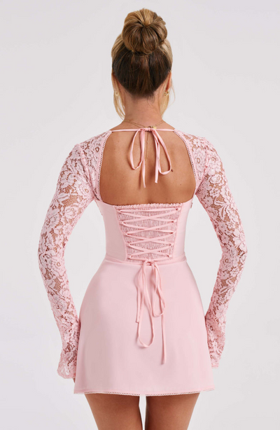 Johanna™ | Elegante Miniabito con Maniche in Pizzo