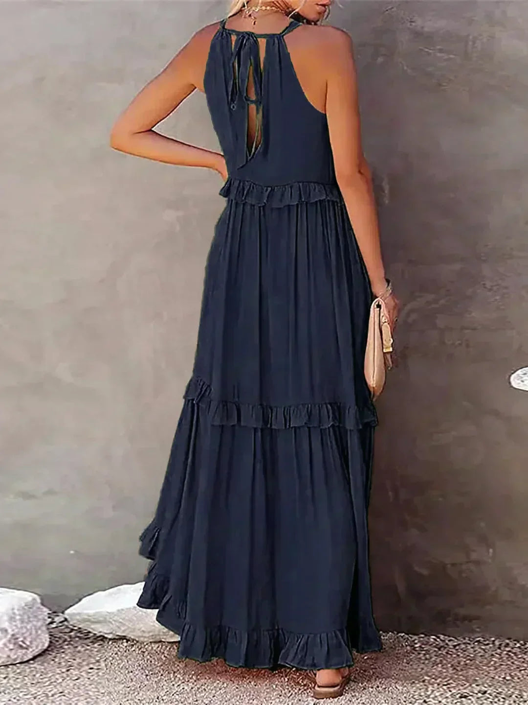 Sarah | Abito Maxi con Volant Halter (Quasi Esaurito)