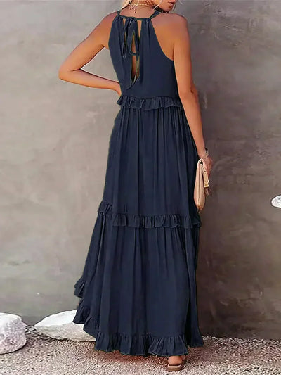 Sarah | Abito Maxi con Volant Halter (Quasi Esaurito)
