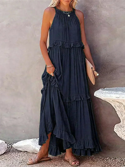 Sarah | Abito Maxi con Volant Halter (Quasi Esaurito)