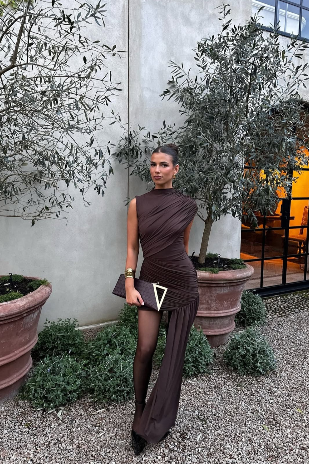 Jade™ | Abito Asimmetrico di Lusso con Elegante Drappeggio