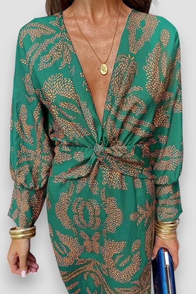 Carice™ | Abito Maxi di Lusso con Davanti Torcigliato