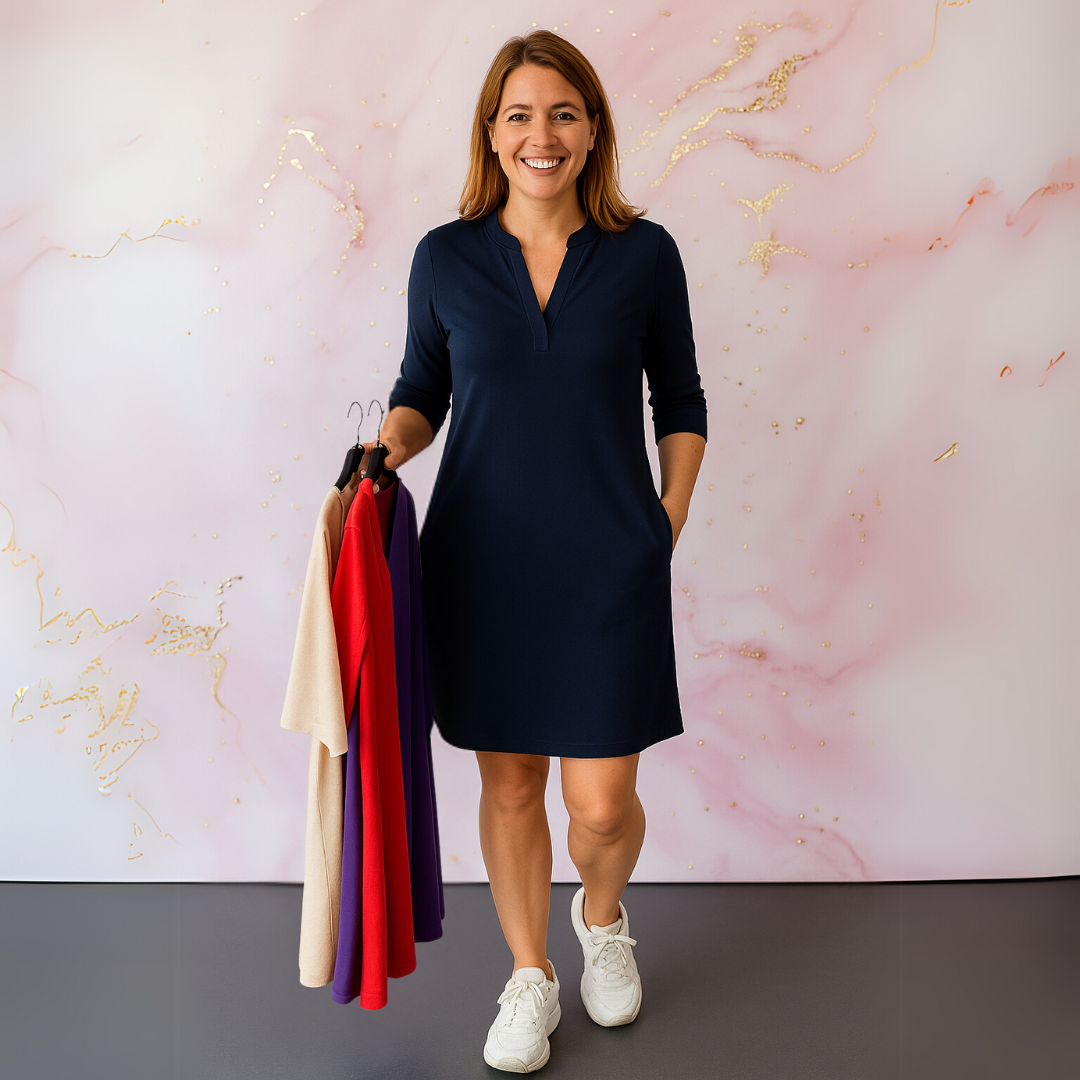 Stefania™ | Abito semplice con scollatura a V