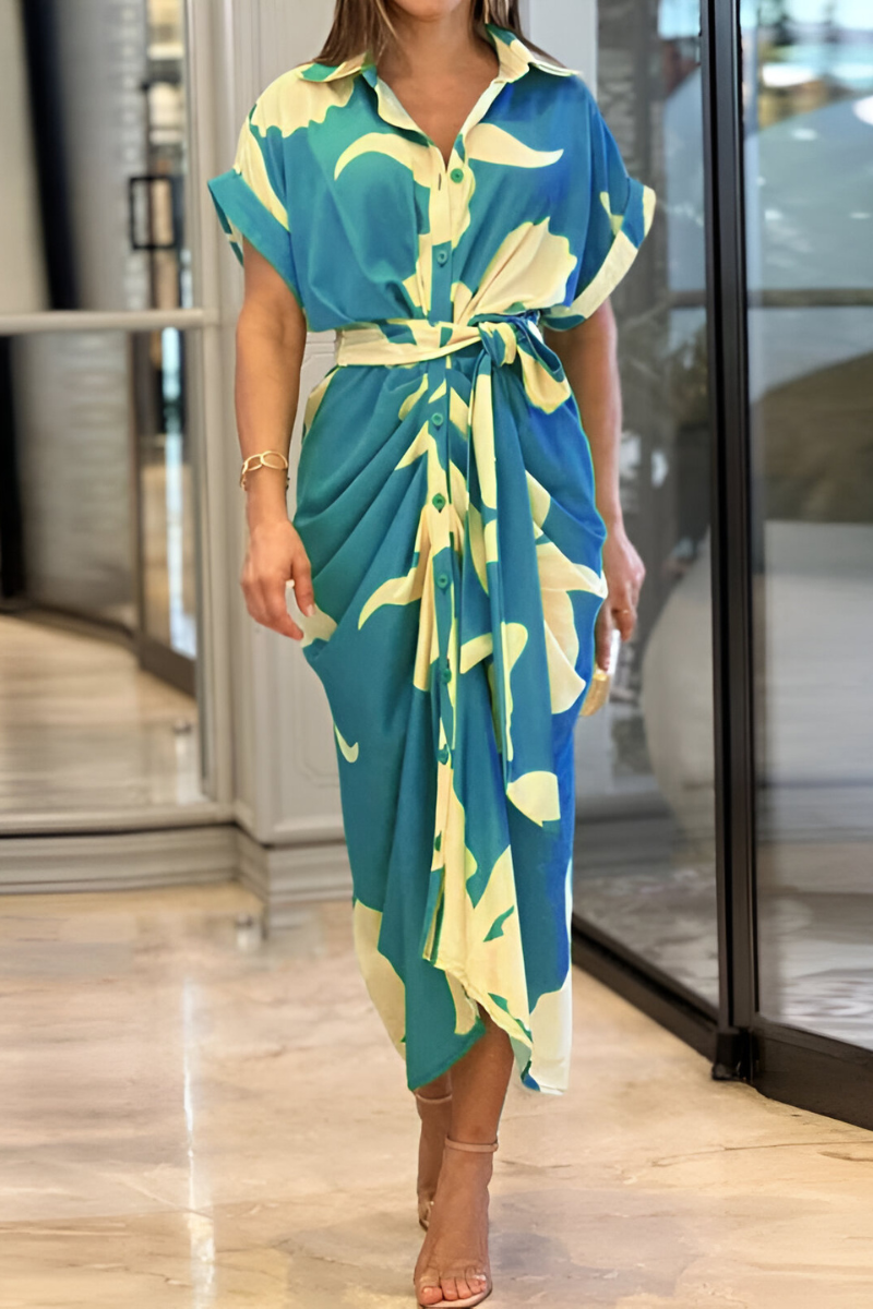 Ameena™ | Abito a Fiori con Cintura