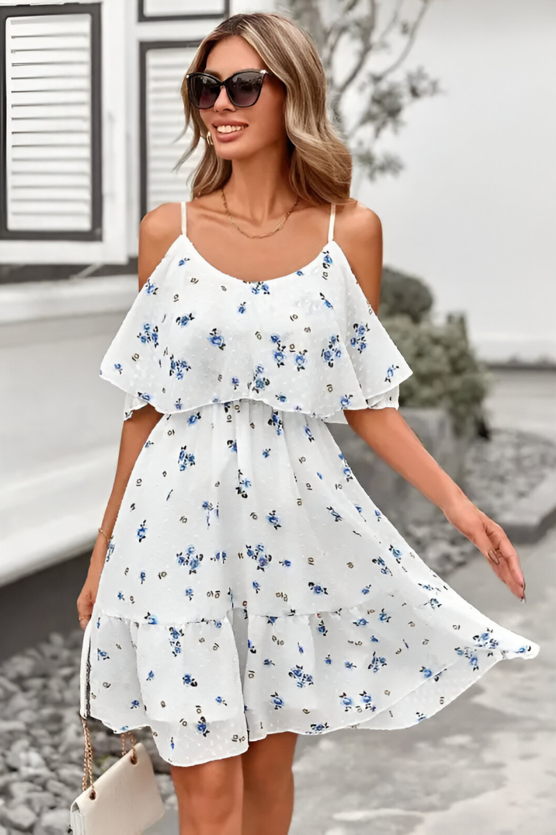 Mila™ | Abito estivo off-shoulder con stampa floreale