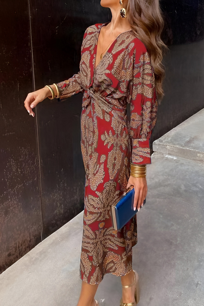 Carice™ | Abito Maxi di Lusso con Davanti Torcigliato