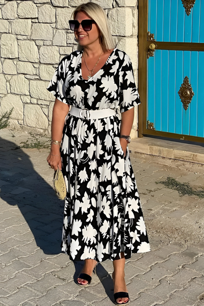 Marits™ | Abito Casual a Fiori con Scollatura a V