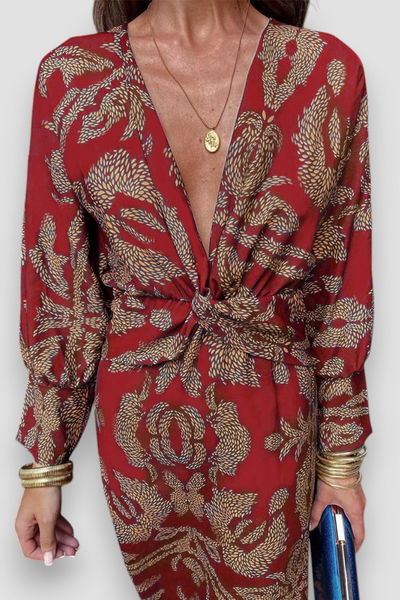 Carice™ | Abito Maxi di Lusso con Davanti Torcigliato