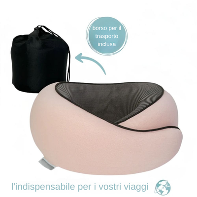 Cuscino da Viaggio Ergo+: Sostegno per il Collo e Sollievo dalle Tensioni