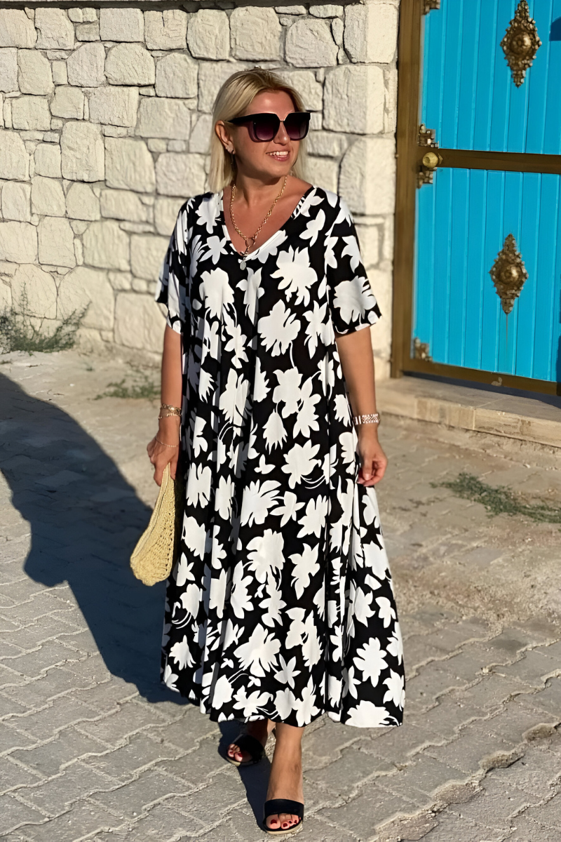 Marits™ | Abito Casual a Fiori con Scollatura a V