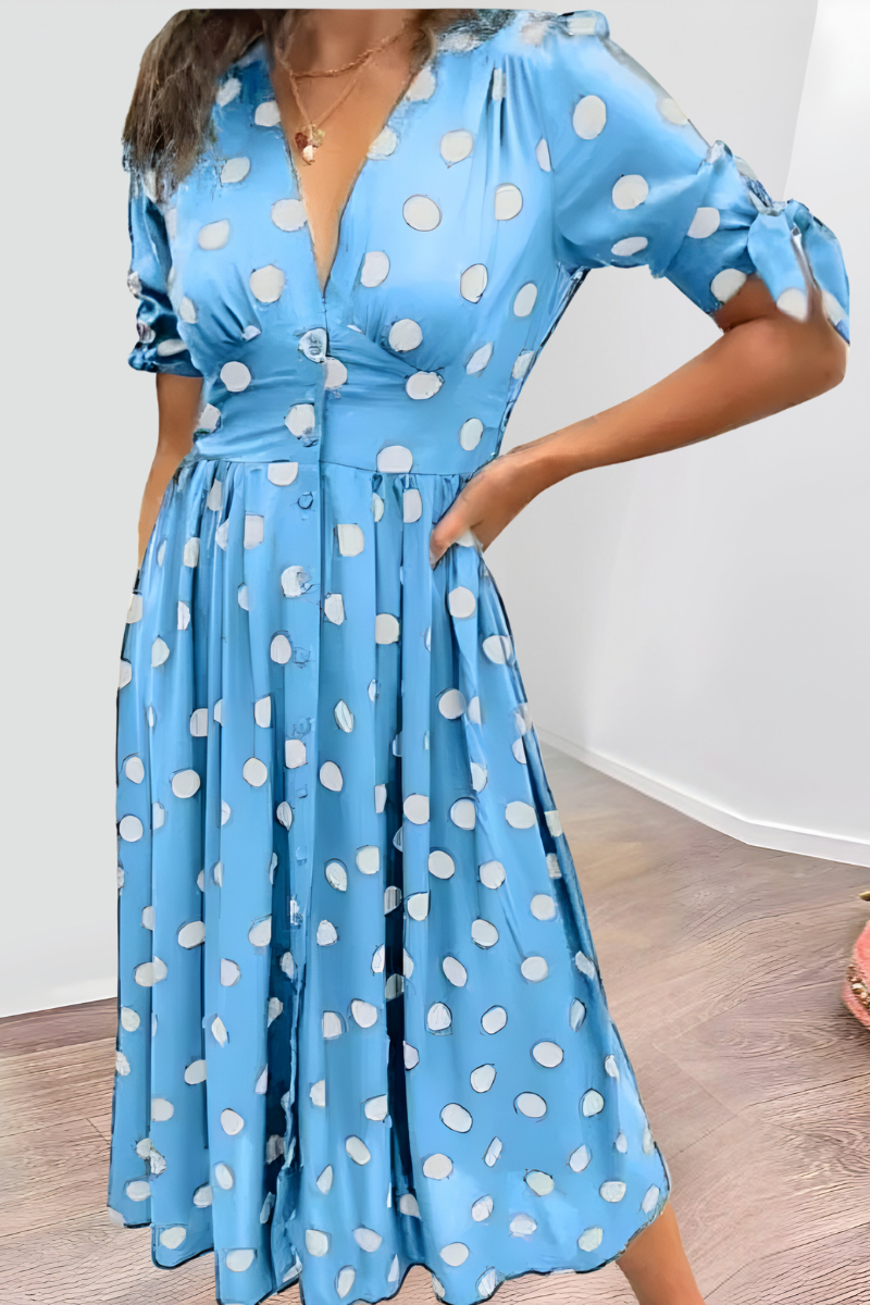 Amber™ | Elegante Vestito a Pois