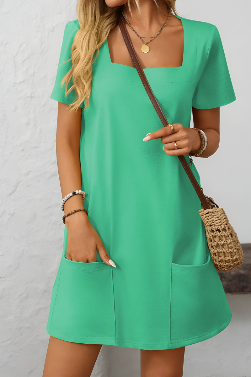 Léonie™ | Vestito Casual con Tasche Charm