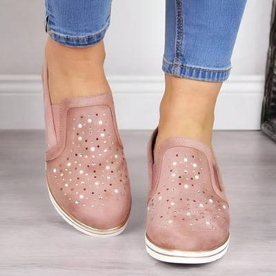 Lisa™ | Mocassini ortopedici con tacco a zeppa e strass