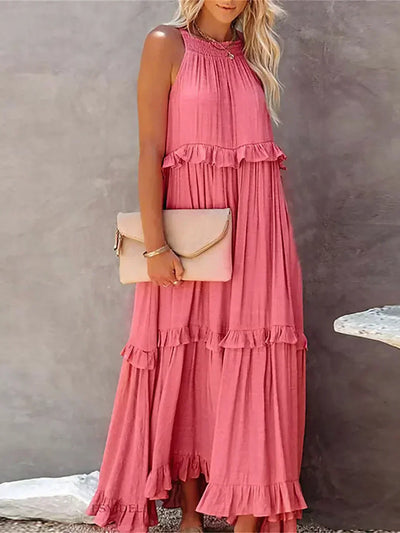 Sarah | Abito Maxi con Volant Halter (Quasi Esaurito)